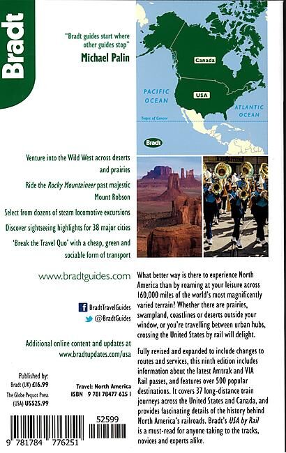 BRADT - BRADT USA BY RAIL EN ANGLAIS