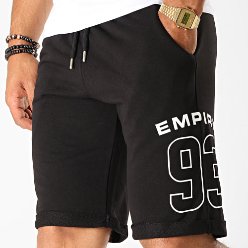 Short Jogging Dossard Noir Blanc