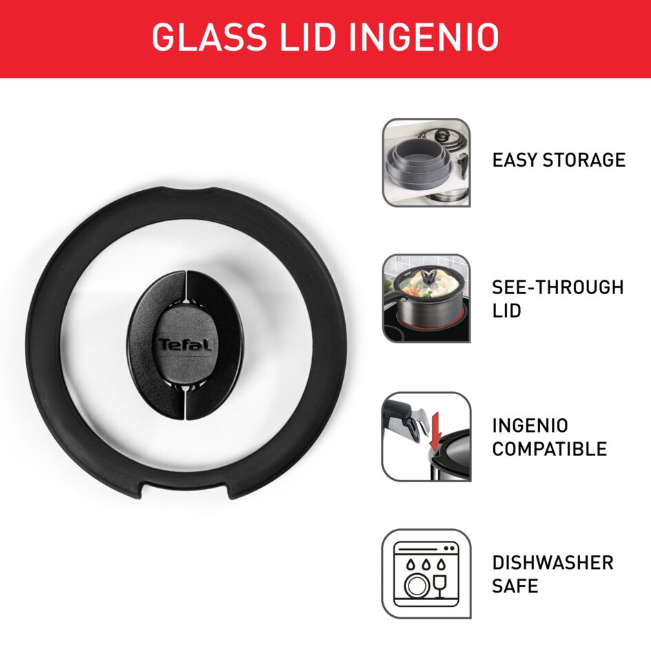 Ingenio glazen deksels 3-delige set (16/18/20)