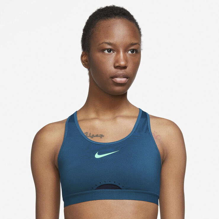 Nike Dri Fit Swoosh High Support Sports Bh Blå