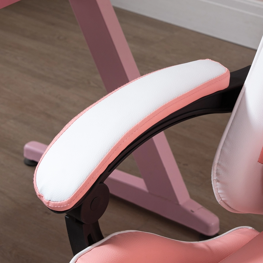 Vinsetto Gamingstuhl rosa, weiß