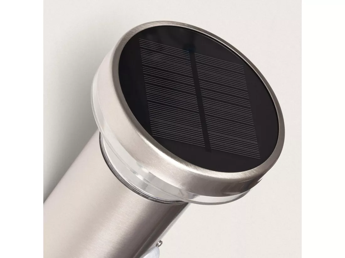 Applique Murale Solaire LED 1,5W Aluminium avec Détecteur de Mouvement Argent
