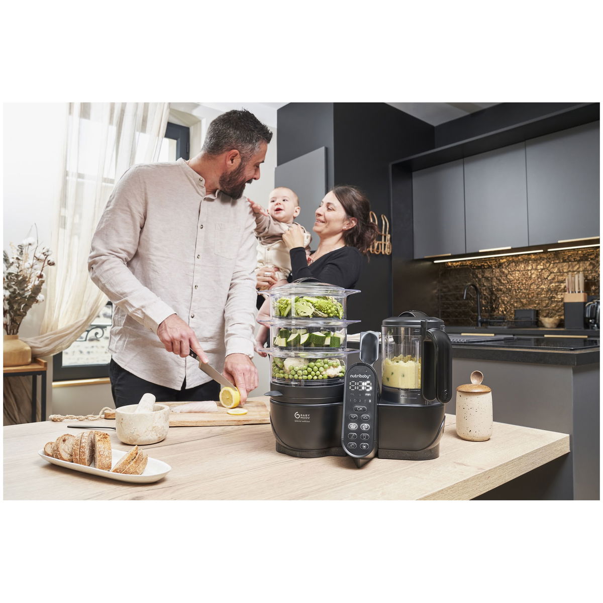 BabymoovBabymoov   Nutribaby Plus XL Nahrungszubereiter Black