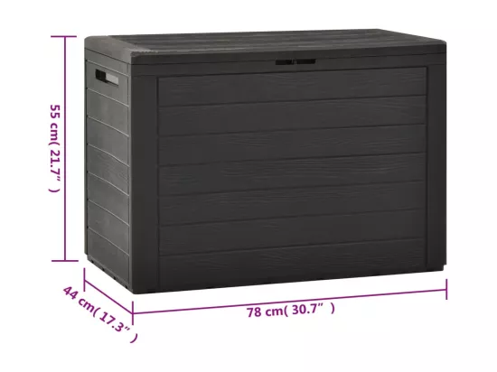 Prolenta Premium - Boîte de rangement de jardin Anthracite 78x44x55 cm