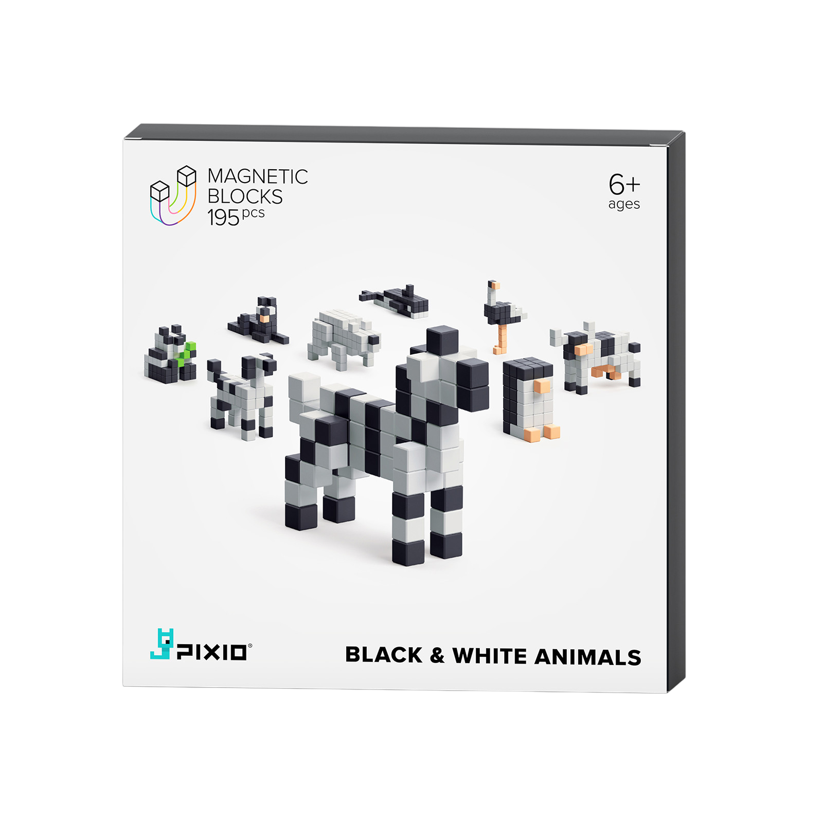 Magnetbaukasten Black & White Animals