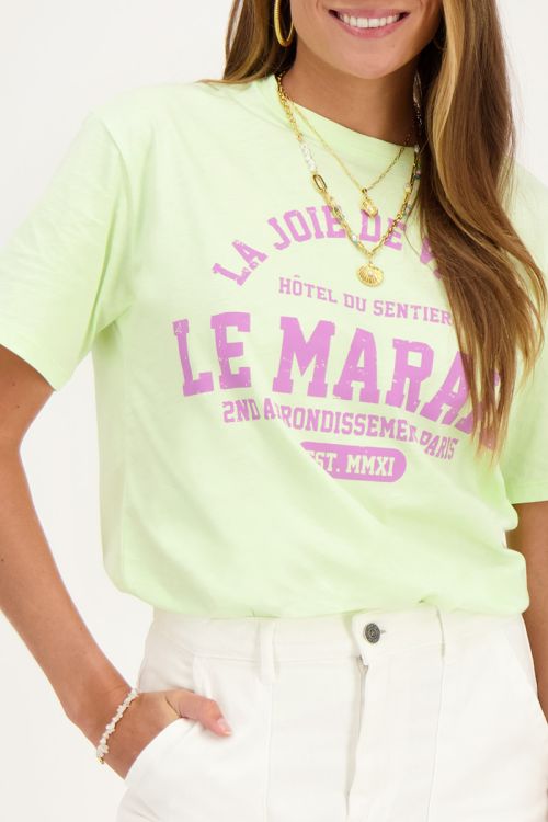 Lichtgroen T-shirt ''Le Marais''