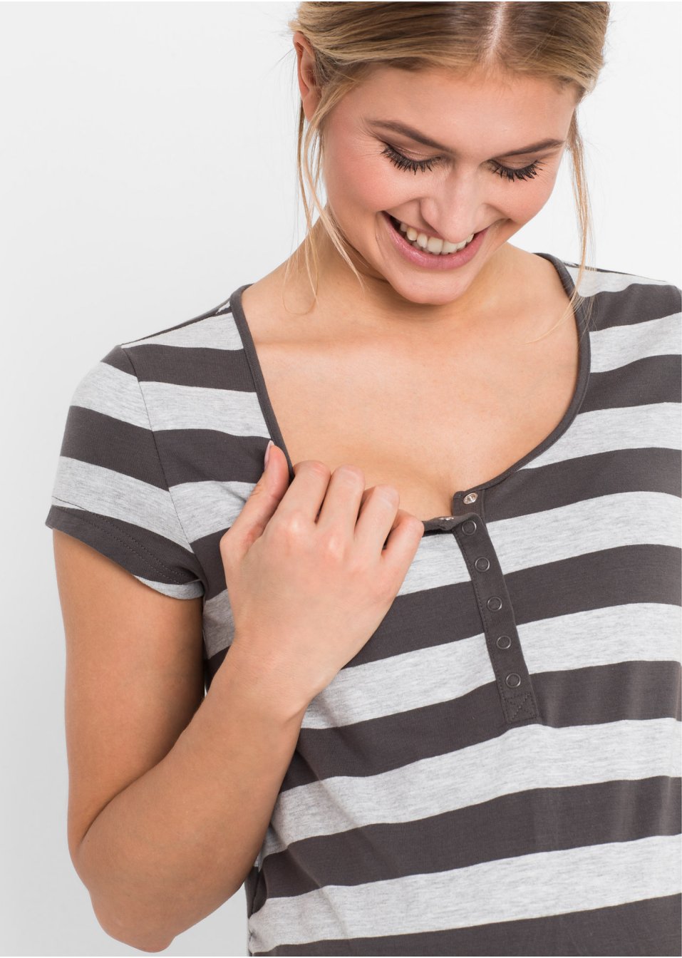 Chemise de nuit d'allaitement avec coton
