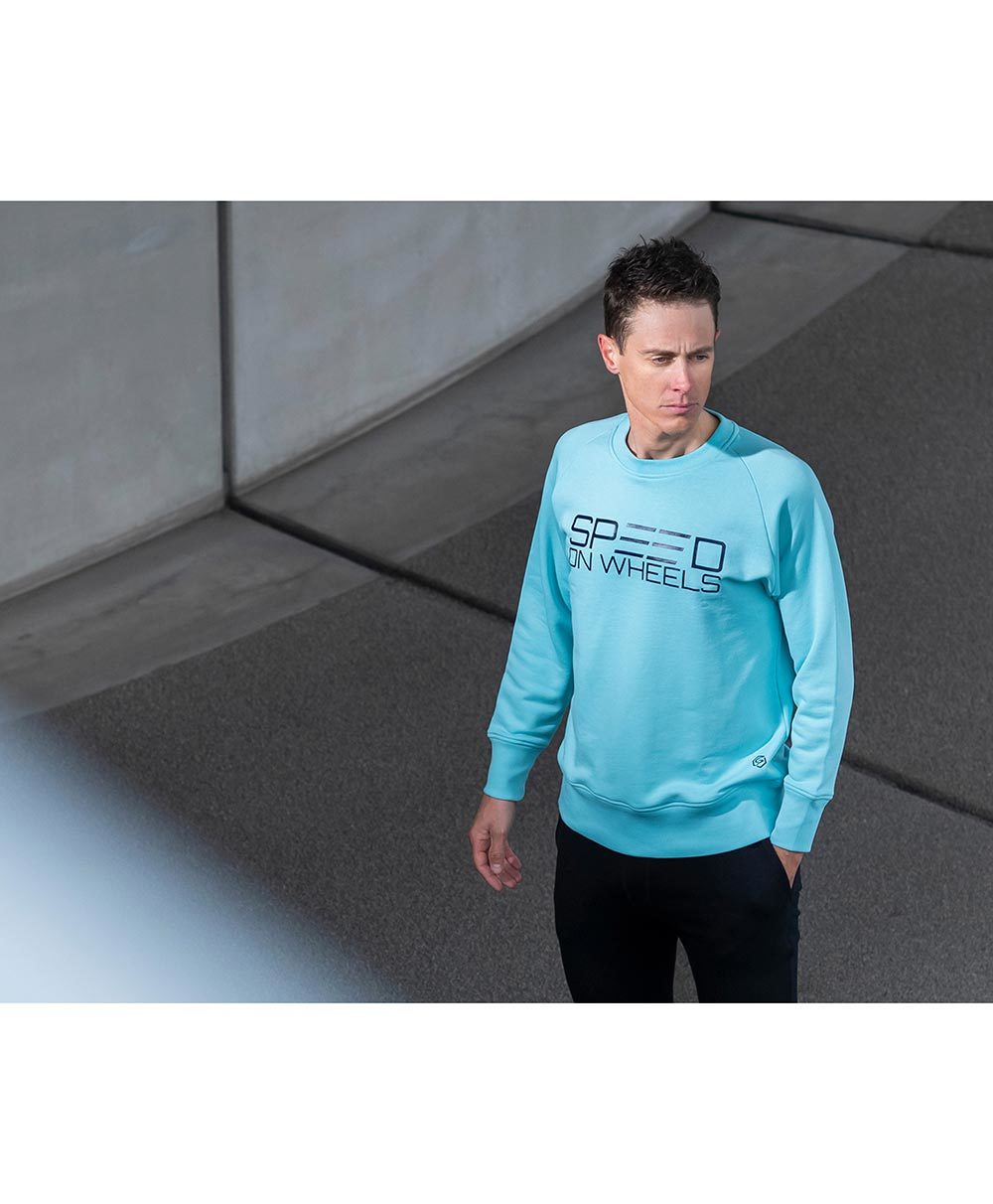 FUTURUM Crewneck SPEED ON WHEELS Mint Blue