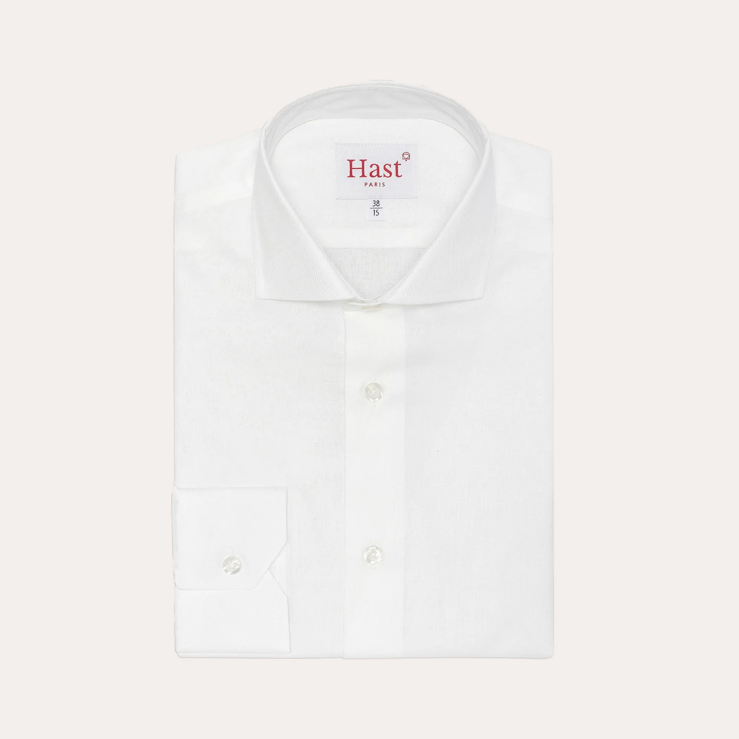 White double-twisted Oxford shirt