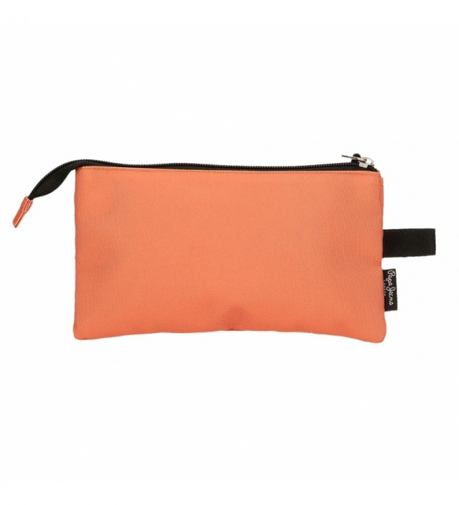 Estojo Pepe Jeans com três compartimentos 6334329 laranja