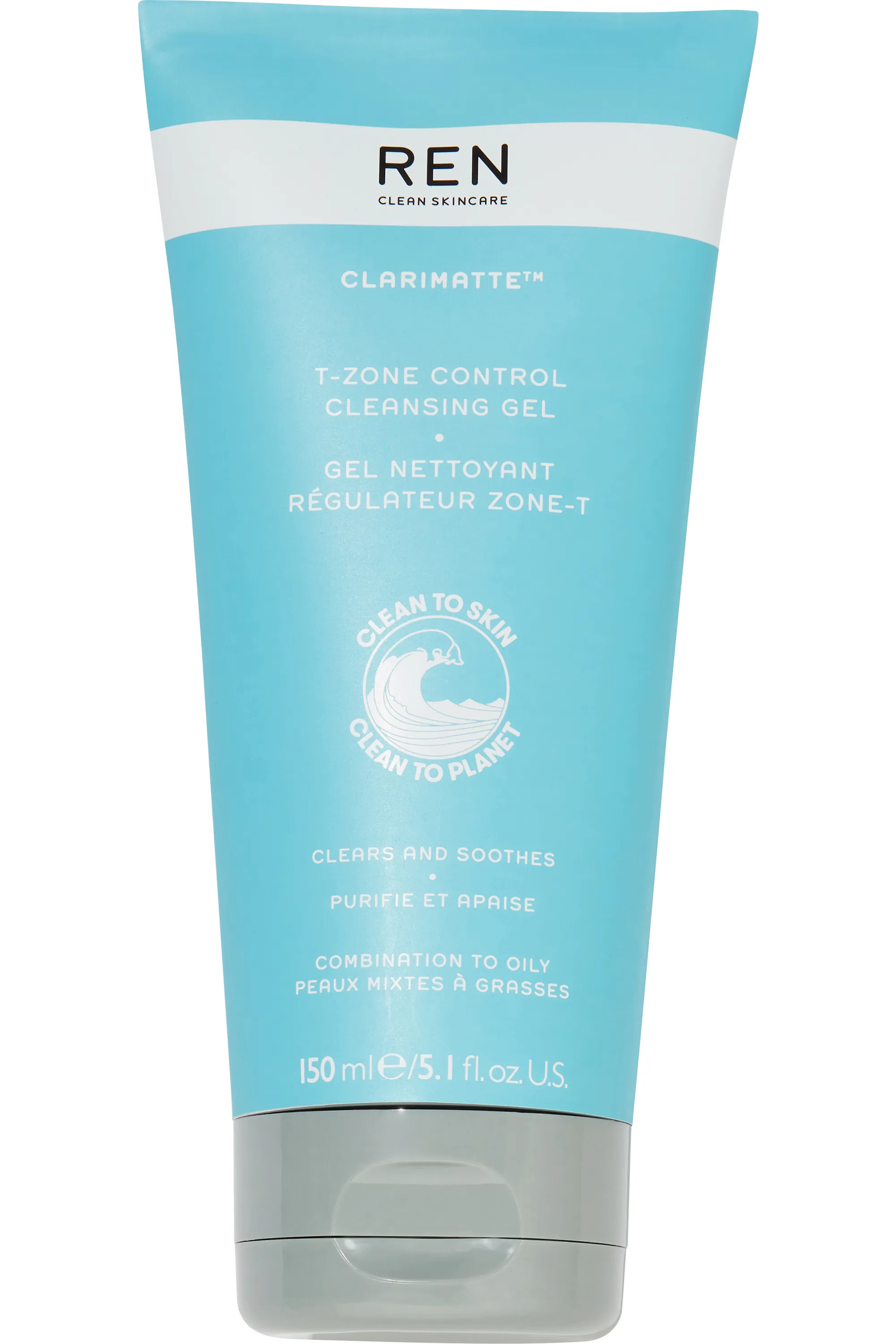 REN Gel nettoyant regulateur zone-T Clarimatte™-150 ml