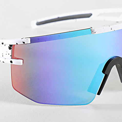 Lunettes De Soleil Blanc Vert Iridescent