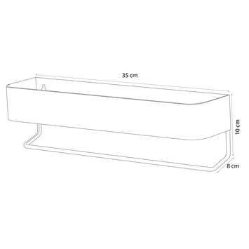Sealskin Plank- en handdoekhouder Brix Zwart