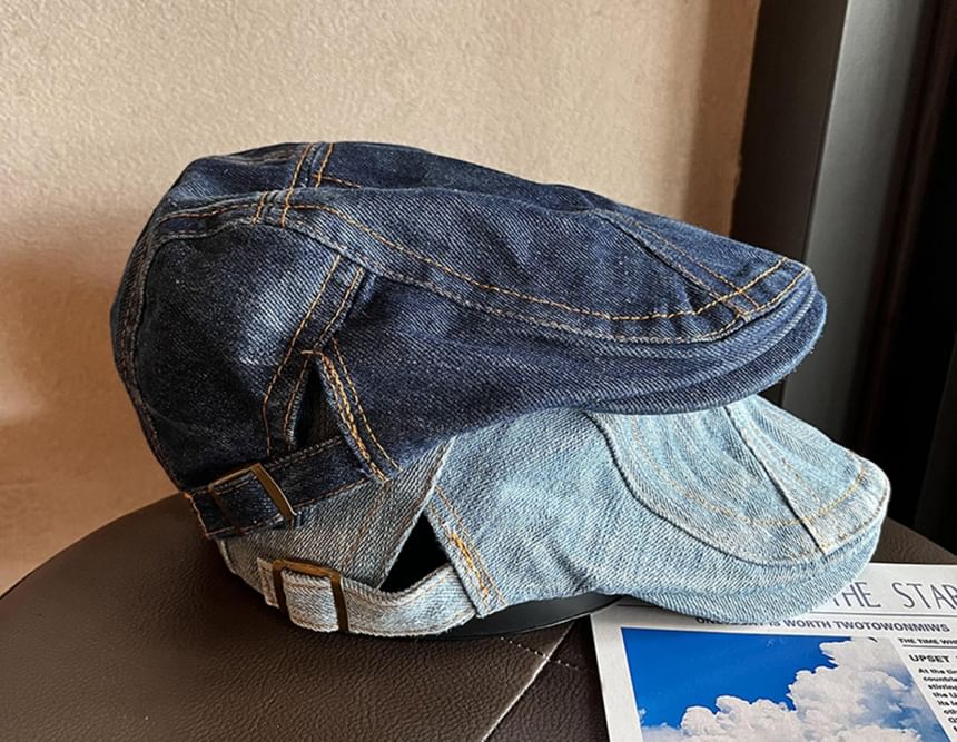 Cap Station - Denim krantenjongenspet