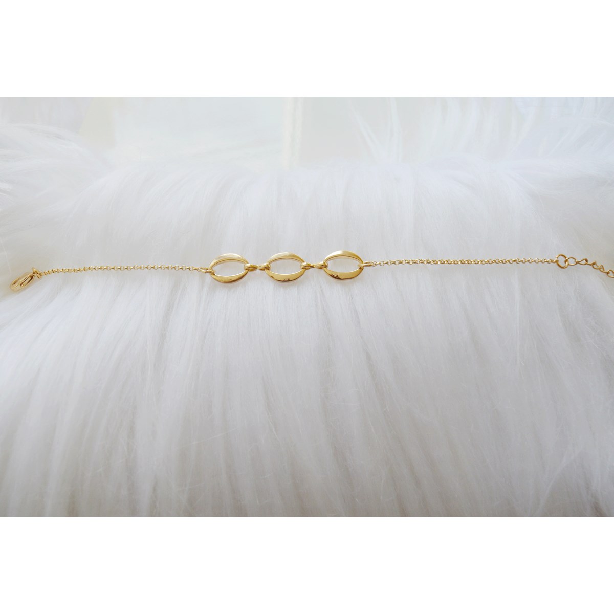 Bracelet souple maille fantaisie-Doré à l'or fin