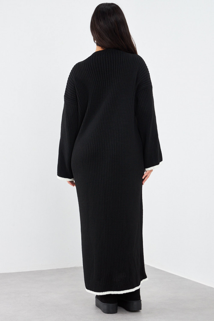 Robe pull noire longue