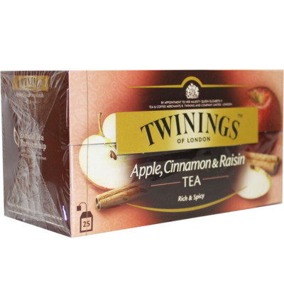Twinings Apple cinnamon raisin aroma (25 stuks)