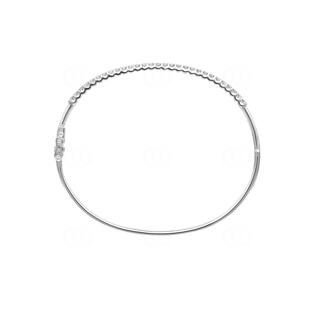 1.02 Karat Diamantarmreif oval 750/18 K Weissgold