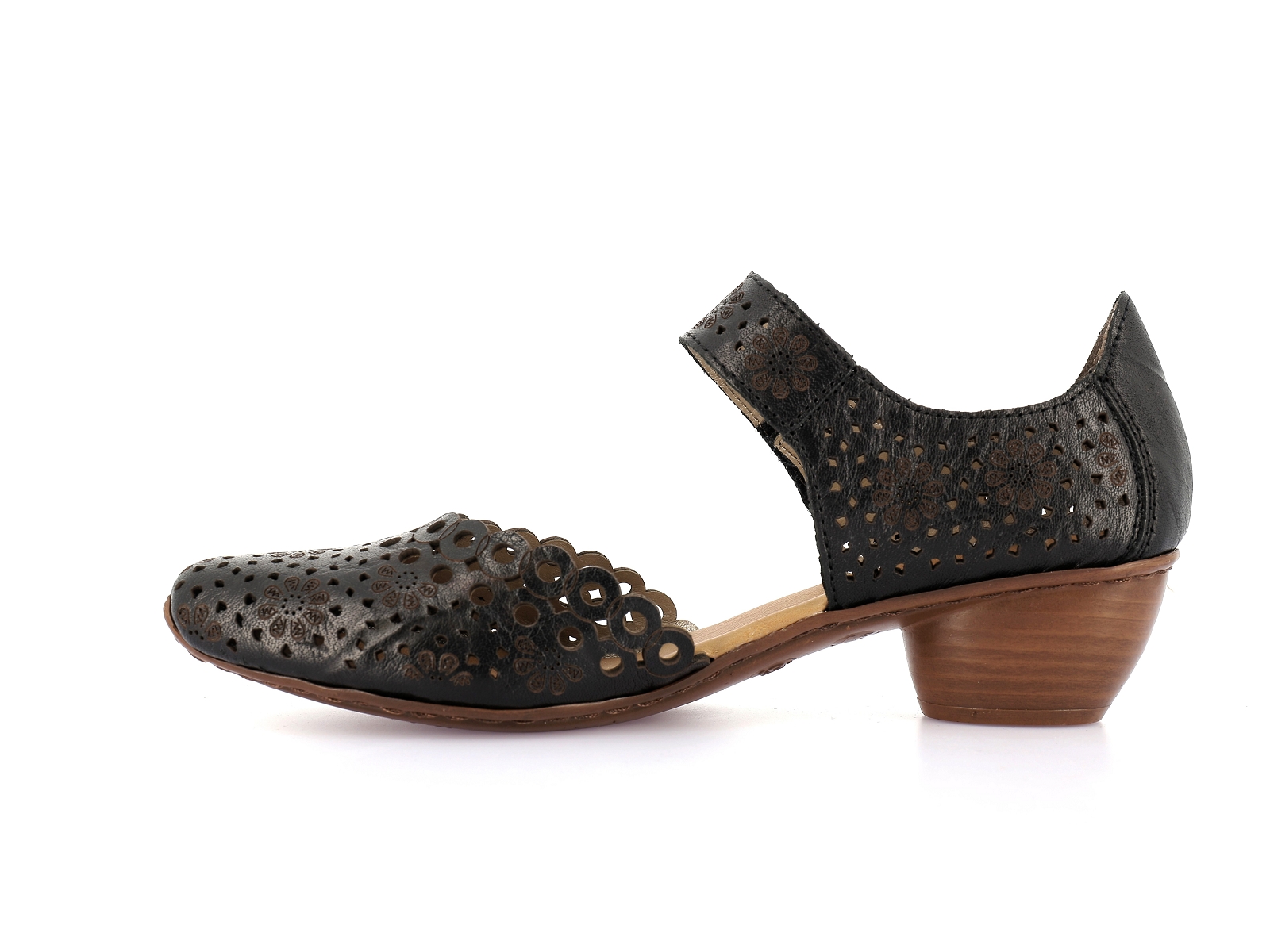 Rieker-43753 Cuir Noir