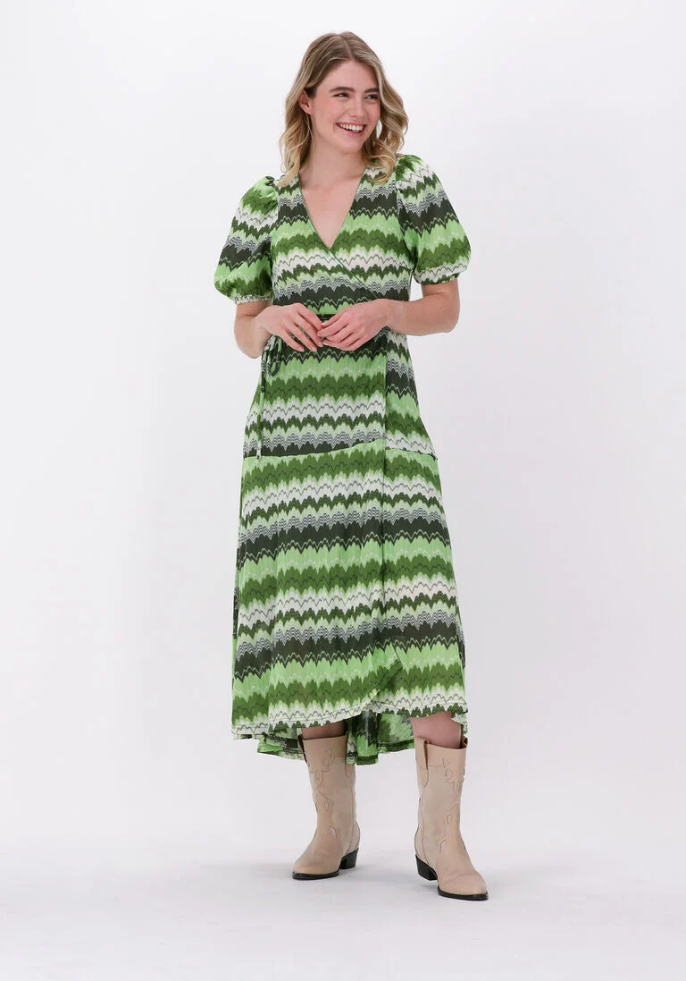 FREEBIRD groene freebird midi jurk belia dress