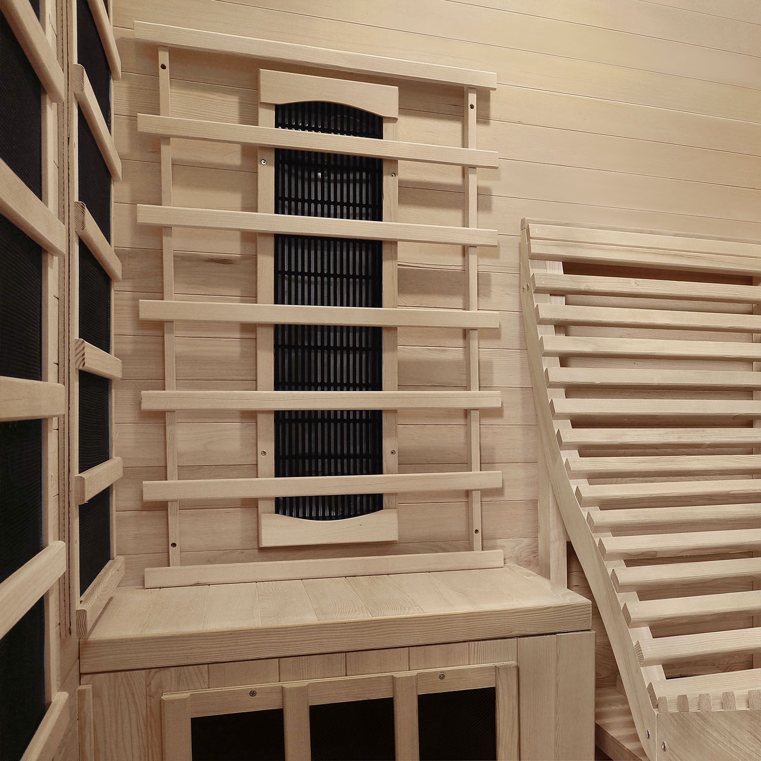 Artsauna Infrarotkabine Wärmekabine Esbjerg mit Triplex-Heizsystem & Hemlockholz