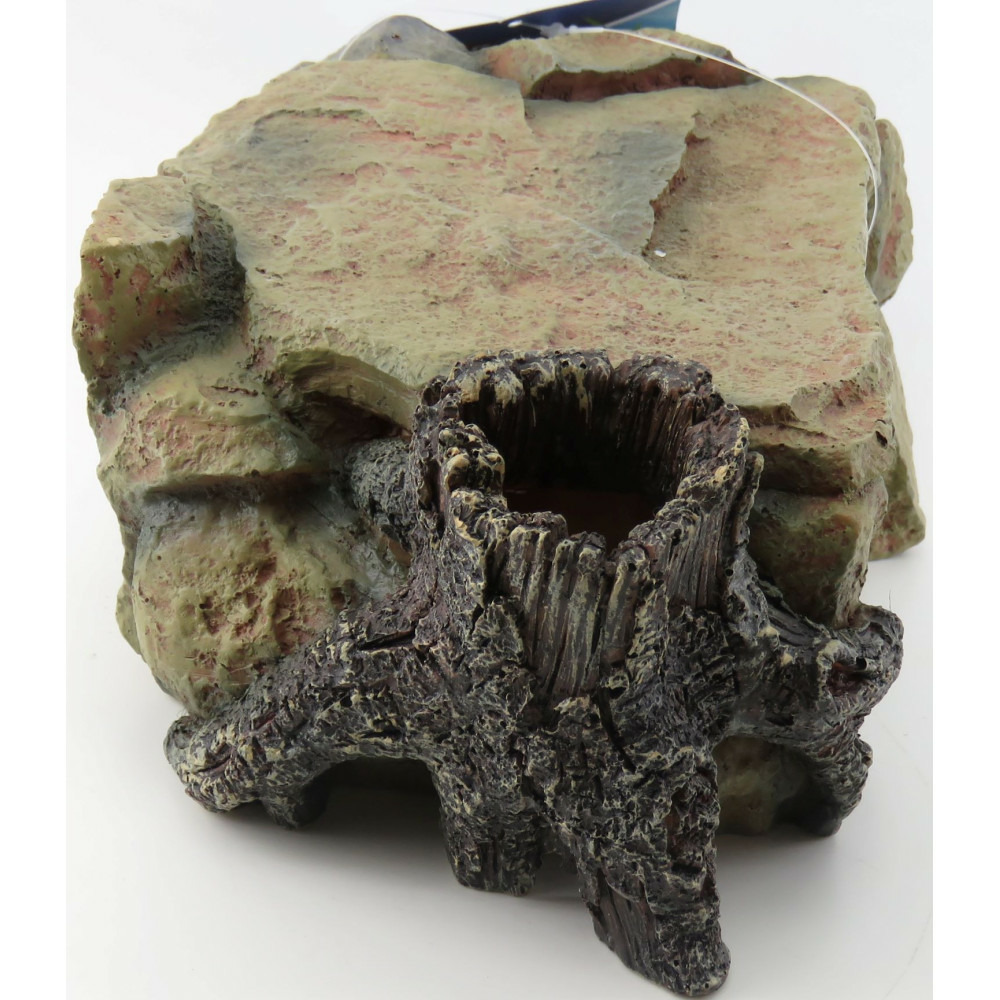 Plateau de roche avec souche 25 cm, aquarium