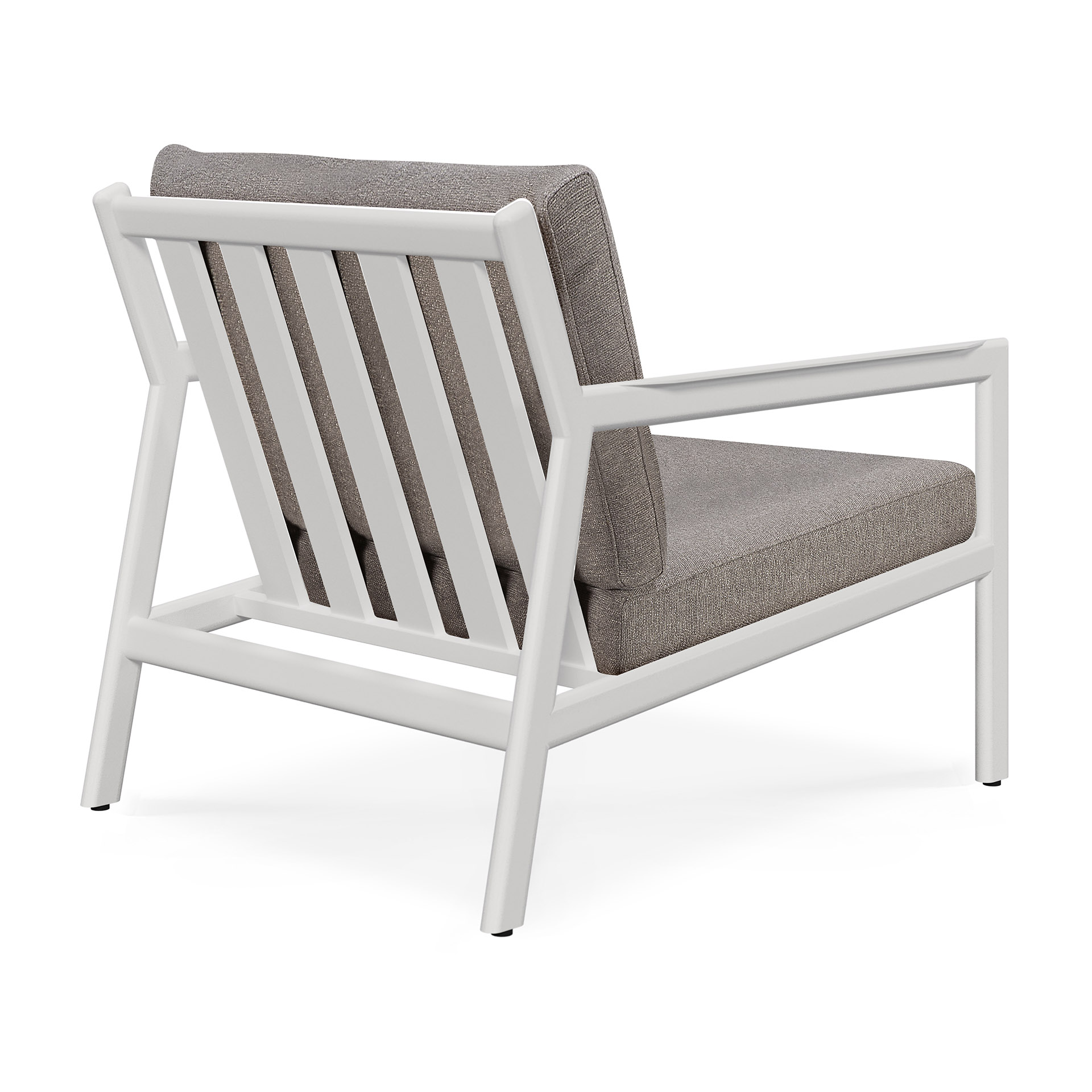 Teak Jack loungestoel - wit aluminium - compleet - mocha kussens