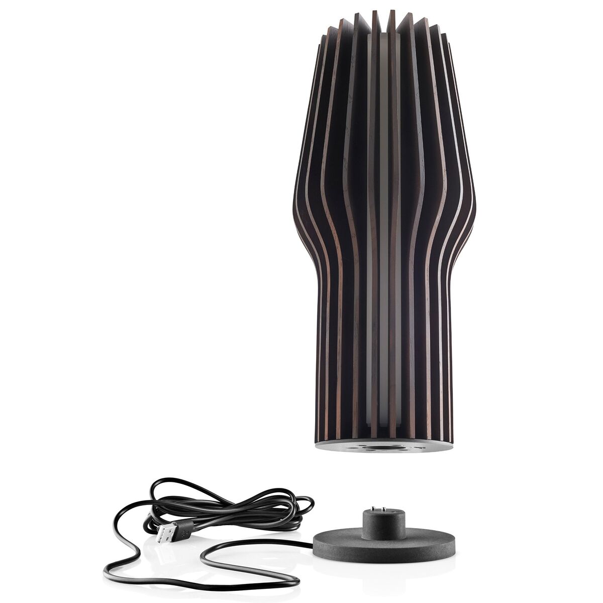 Radiant lampe, røkt eik