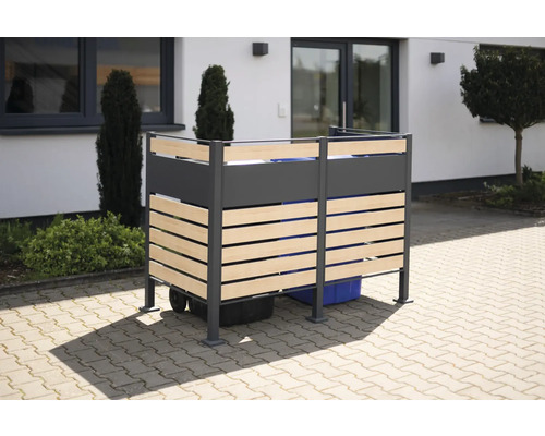 WESTMANN Planum opbergbox met 2 bakken, 170 x 90 x 120 cm, hout-antraciet