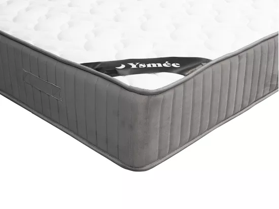 Ensemble 140 x 190 cm sommier coffre naturel clair + matelas mousse HR et accueil latex ép.30cm - MALINO de YSMÉE