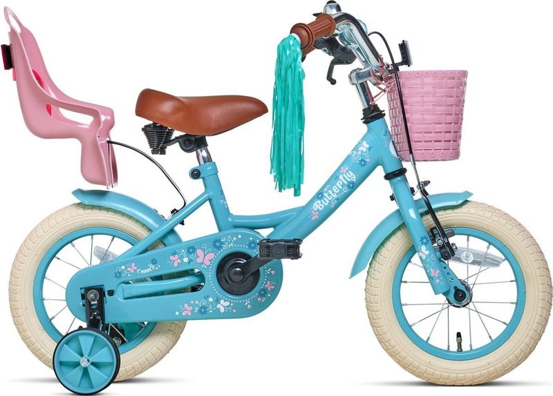 Nogan - Butterfly - Kinderfiets - 12 inch - Turquoise