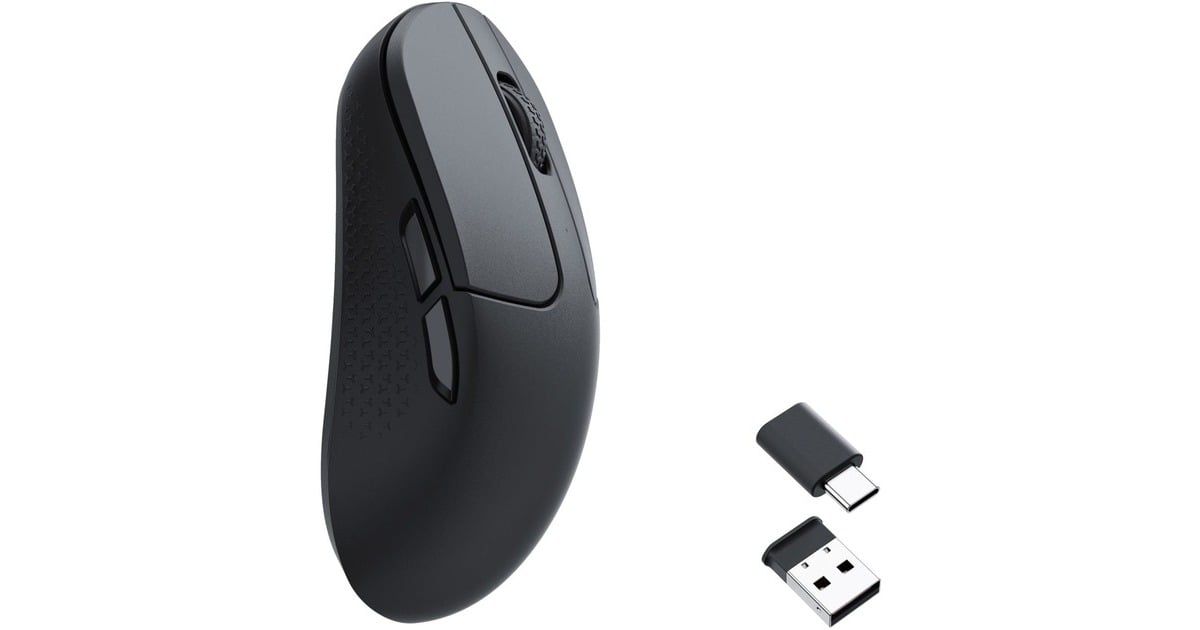 KeychronM3 Mini Wireless gaming muis  (Zwart, 100 - 26.000 dpi, 1000Hz, 2.4 GHz / Bluetooth / USB)
