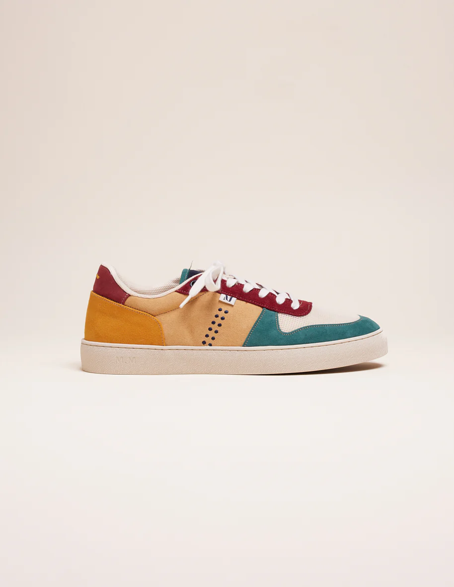 Baskets basses Arthur - Sapin crème bordeaux