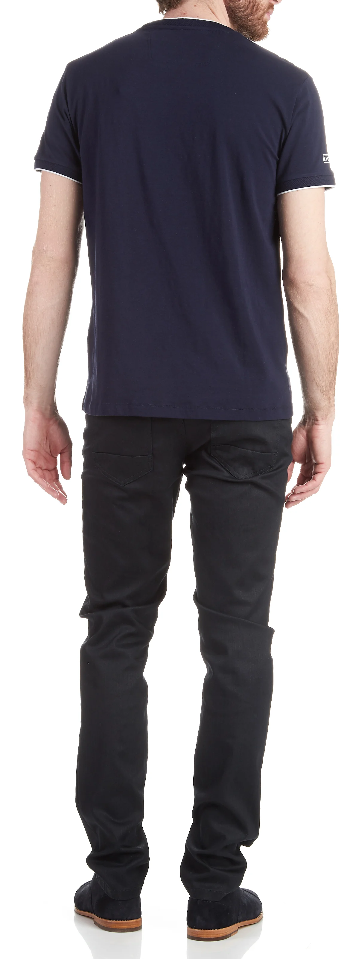 Jean slim-fit enduit taille normale | Bleu