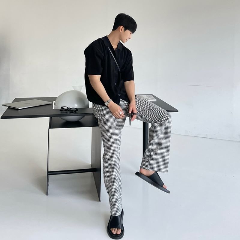 Capbrew - Poloshirt met korte mouwen en effen breisel