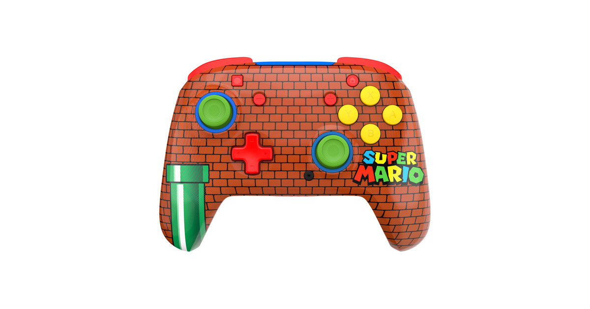Turtle BeachRematch draadloze gamingcontroller – Mario Bricks  (Rood/groen, Nintendo Switch, Nintendo Switch Lite, Nintendo Switch - OLED-model, Nintendo Switch 2)