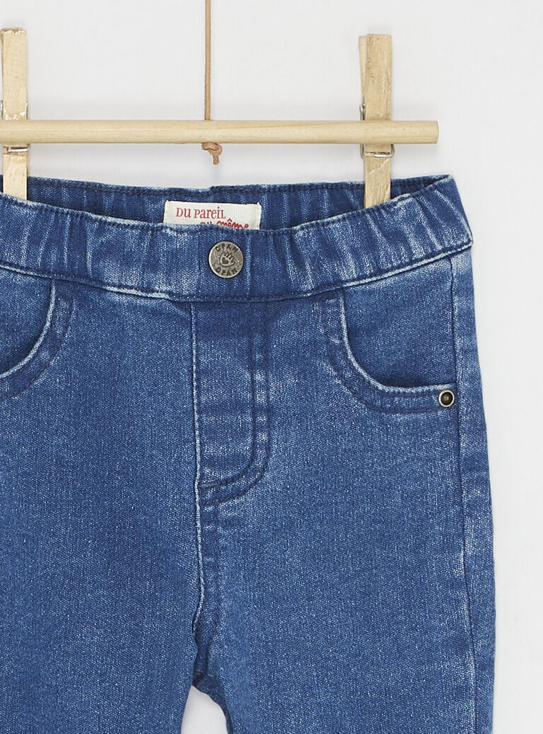 Jean uni denim moyen pour bébé garçon