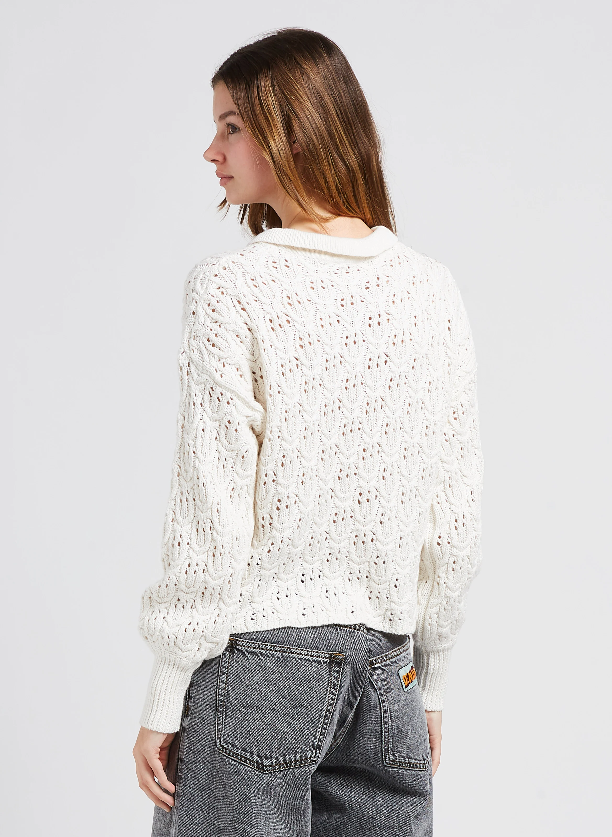 CAROLINA - Pull col classique ample | Multicolore