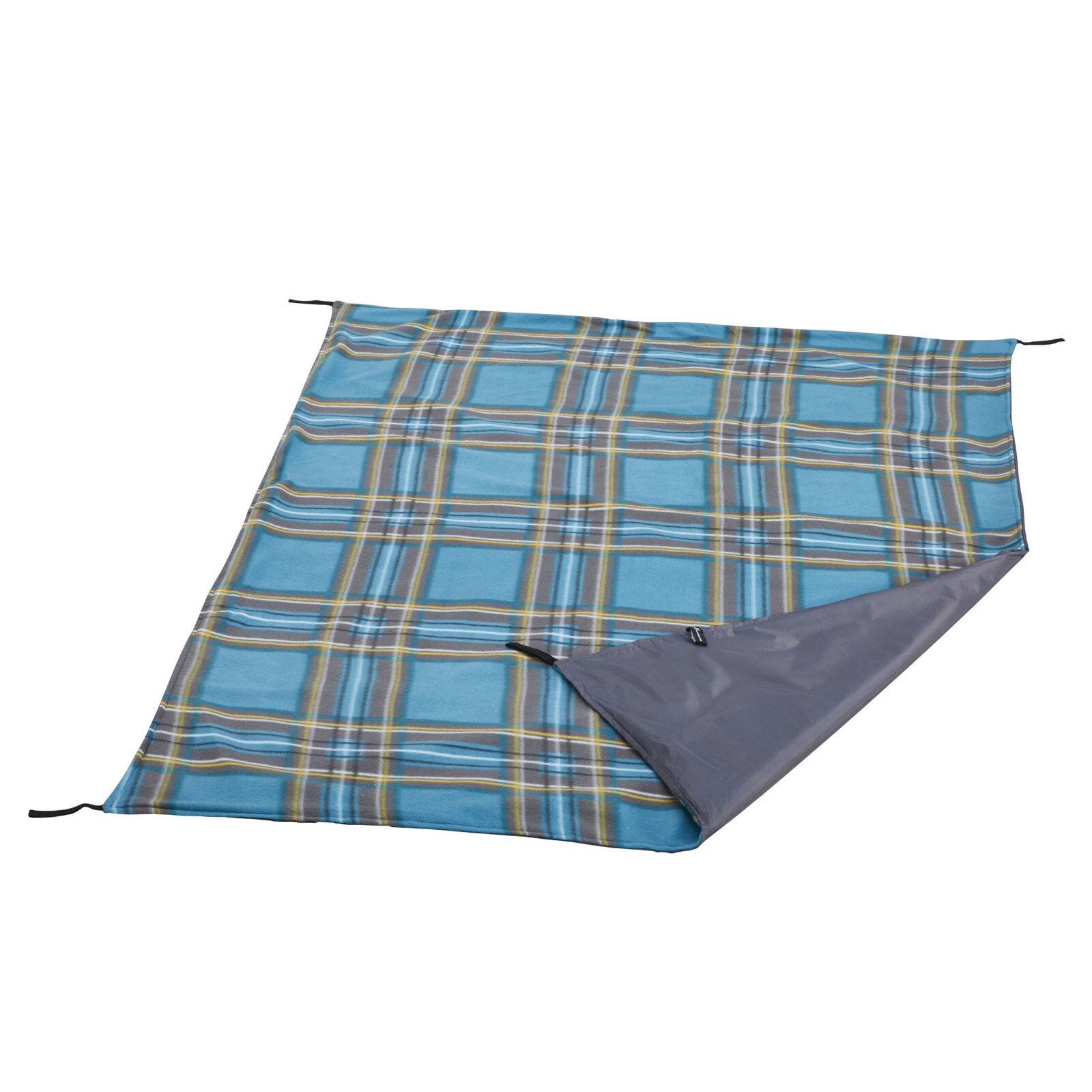 Uquip Camping Decke Scotty 2 Personen Park Picknick Decke Strand Matte Groß Farbe: Petrol/grey, Größe: M