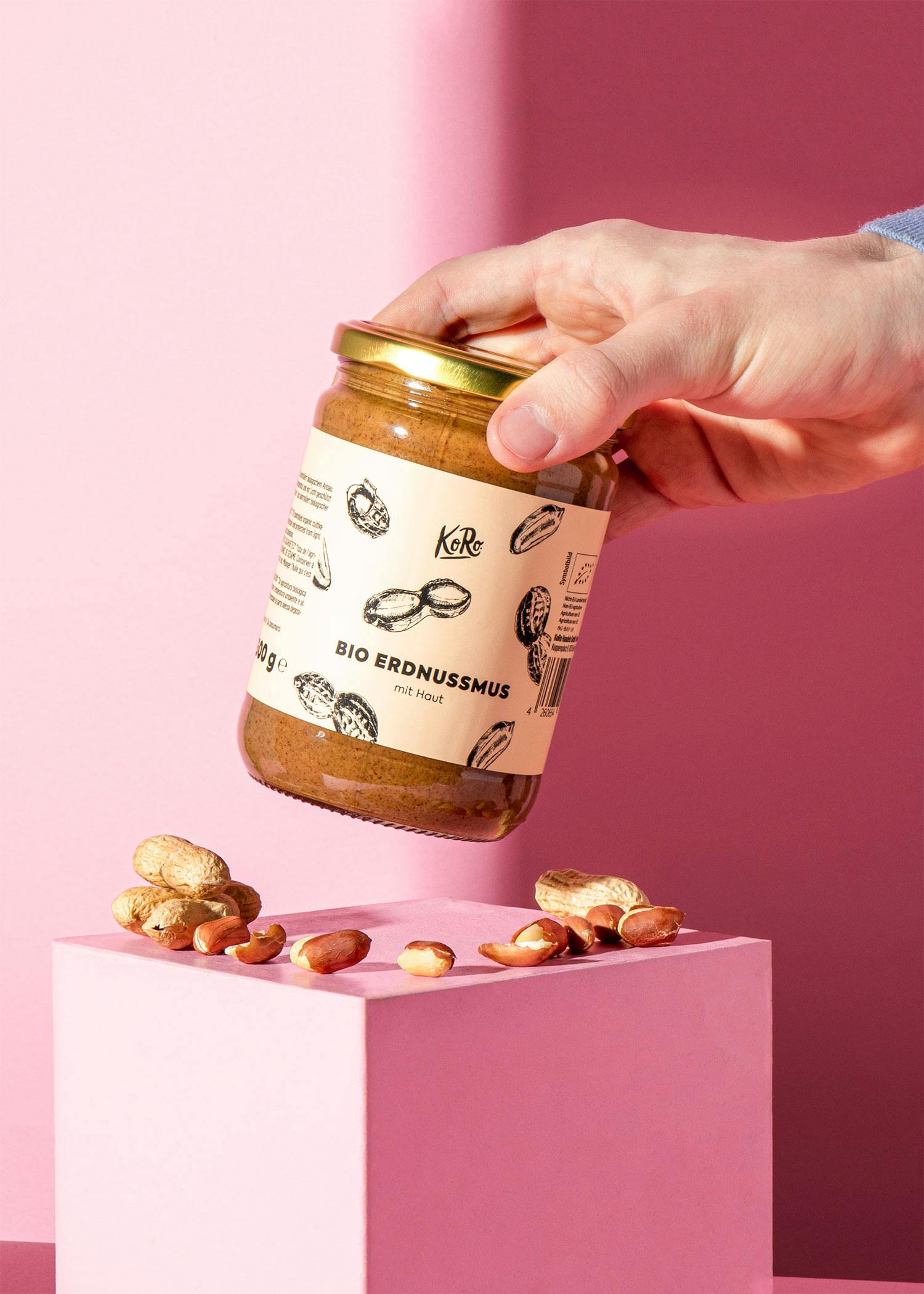 Bio Erdnussmus mit Haut 500 g