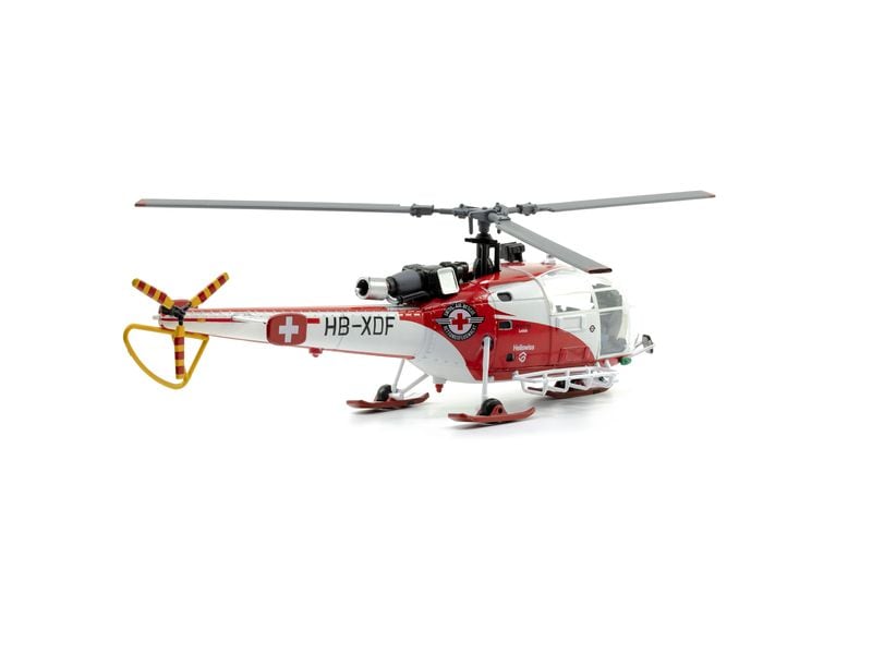 ACE Alouette III Rega HB-XDF 1:72 Detailgetreuer Helikopter aus Metall