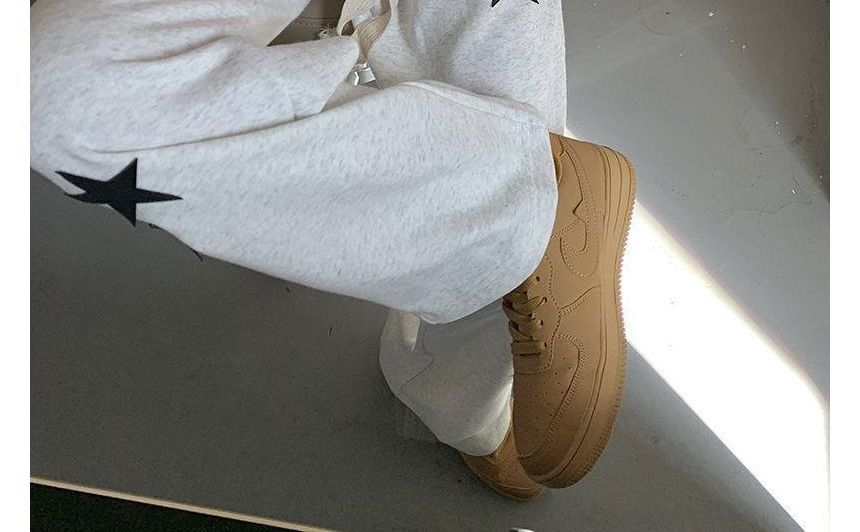 naocy.n - Hoge taille broek met sterrenprint en trekkoord