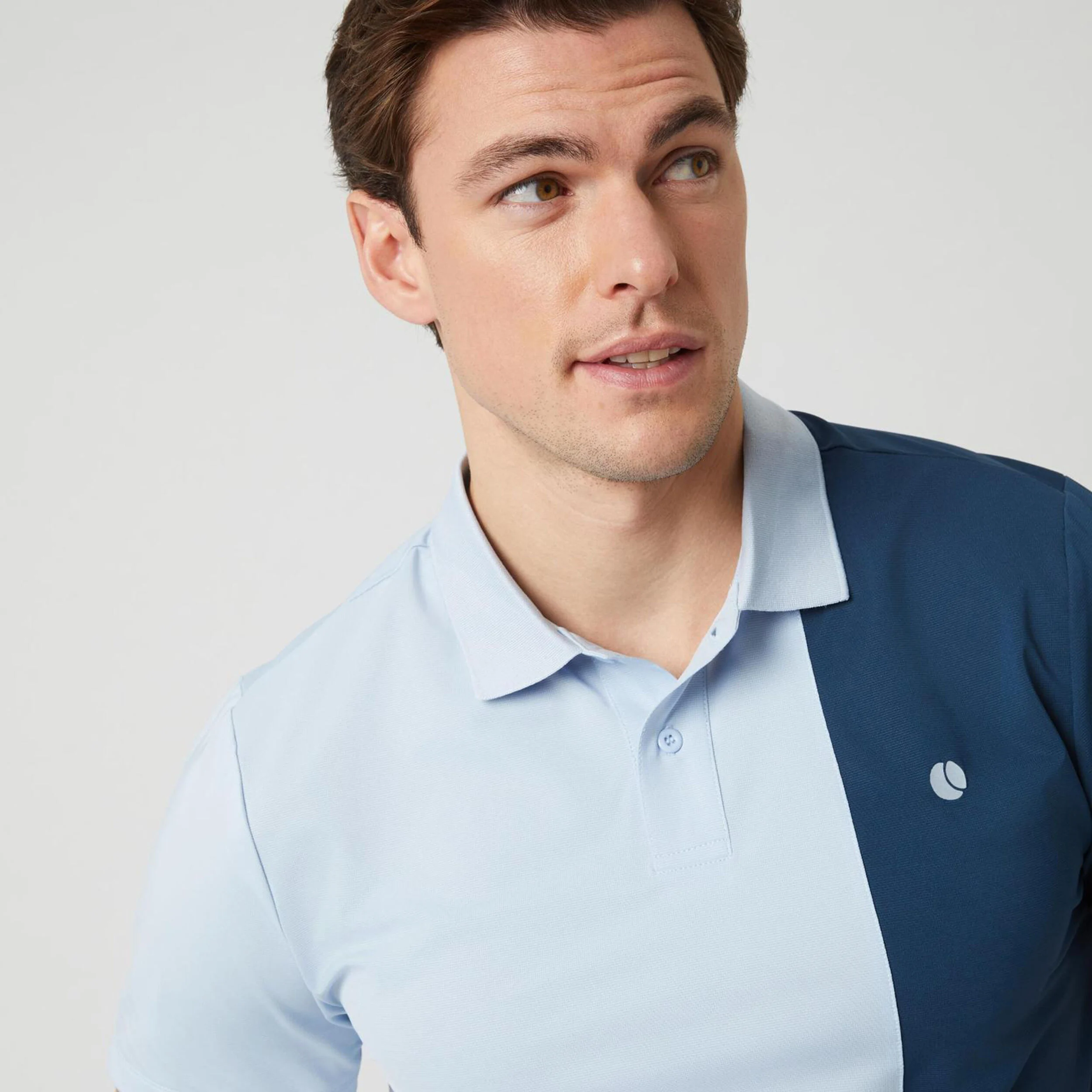 Björn Borg Ace Block Polo Hommes - Bleu Clair , Bleu Foncé