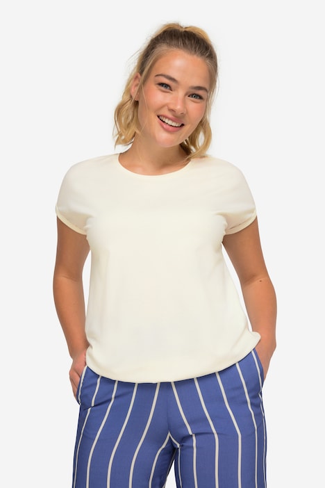 T-Shirt, oversized, Rundhals, Halbarm, elastischer Saum, OEKO-TEX MIG