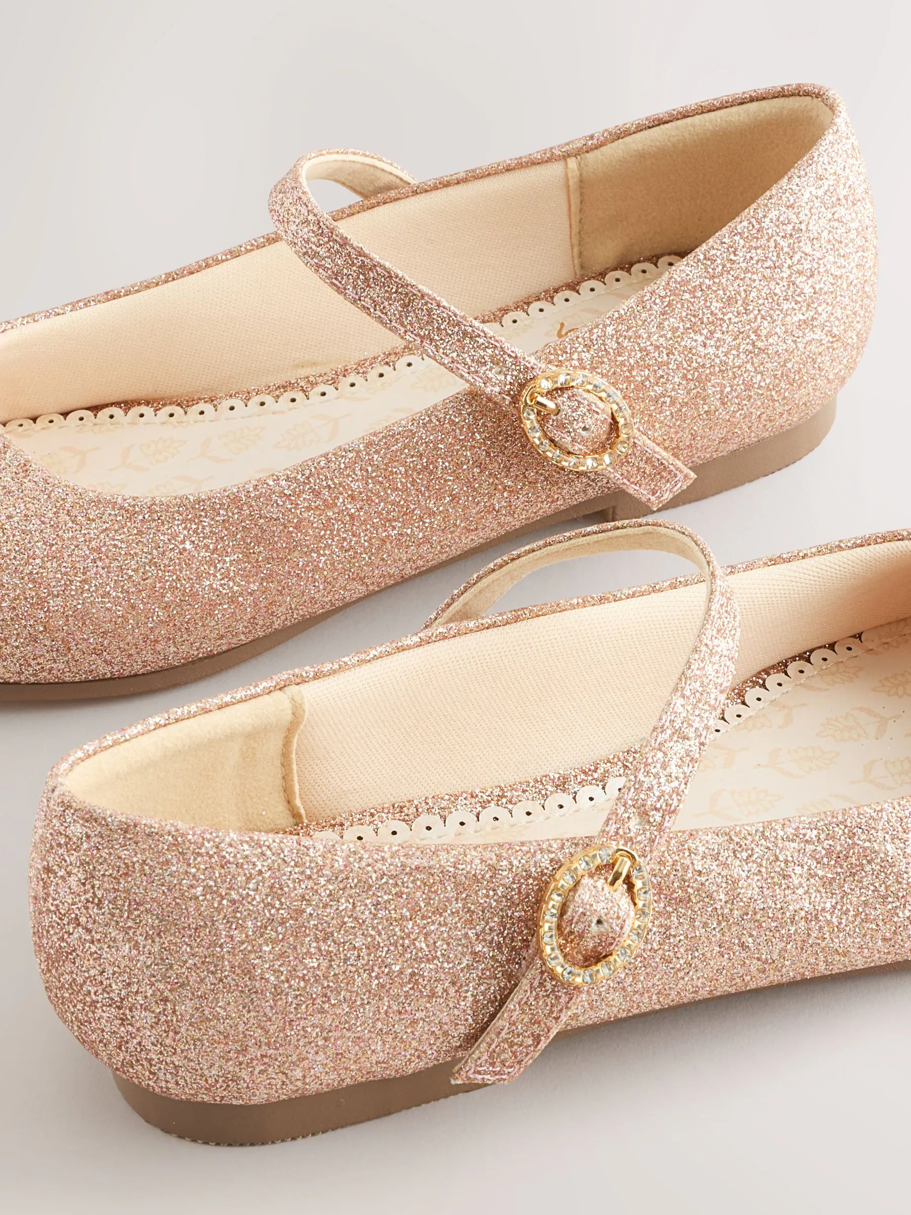 Rozegouden met glitters - Mary Jane gelegenheidsschoenen