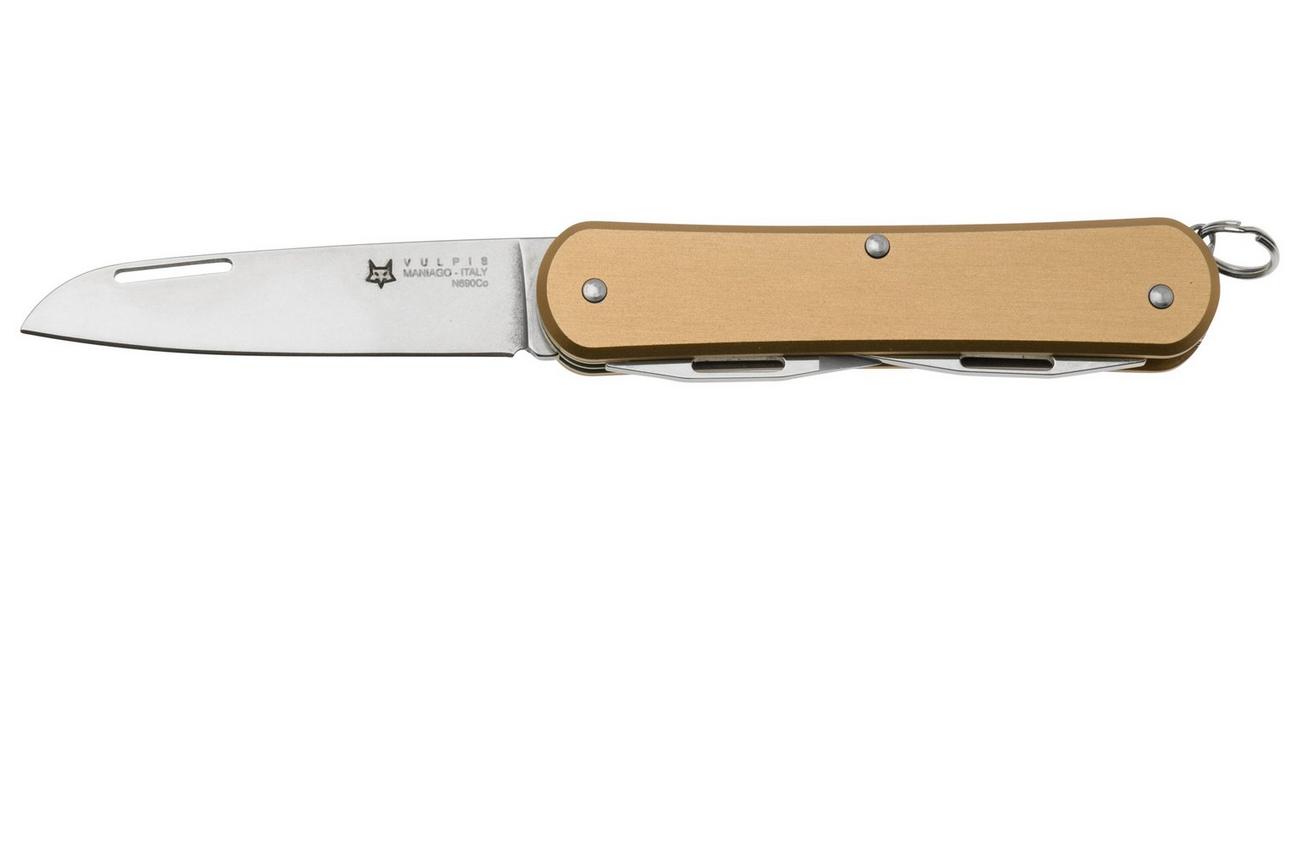 Fox Vulpis KA-VP130-3BR, 3 Tools, Aluminium Bronze, Zwitsers zakmes, Knivesandtools Exclusive