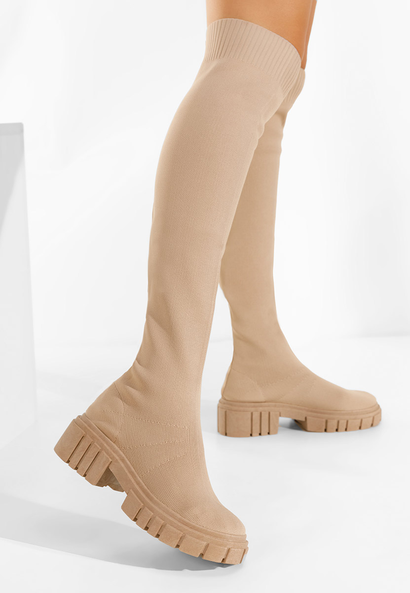 Bottes longues femme kaki Raena