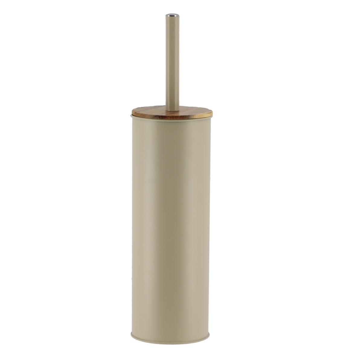 BROSSE WC METAL ACACIA COUVERCLE BEIGE ACACIA