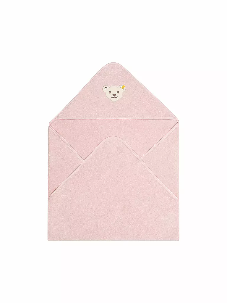 STEIFF Badetuch mit Kapuze  rosa