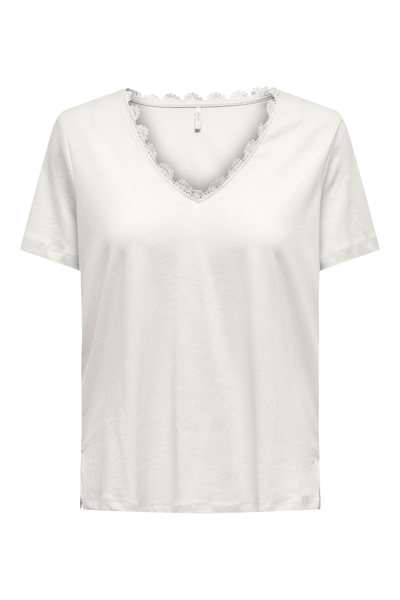 Camiseta de manga curta com decote em V